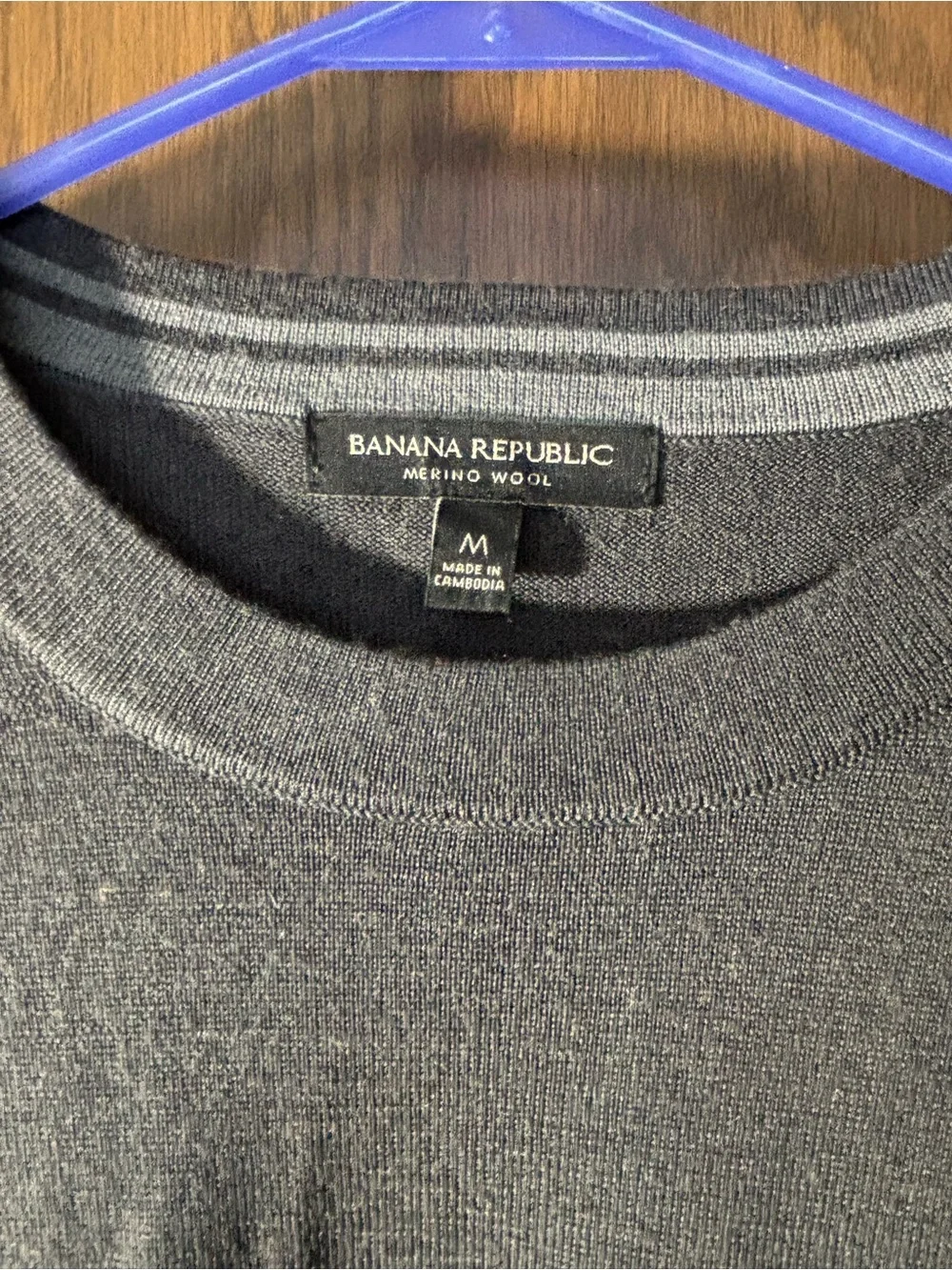 Banana Republic Merino Wool Gray Crewneck Sweater